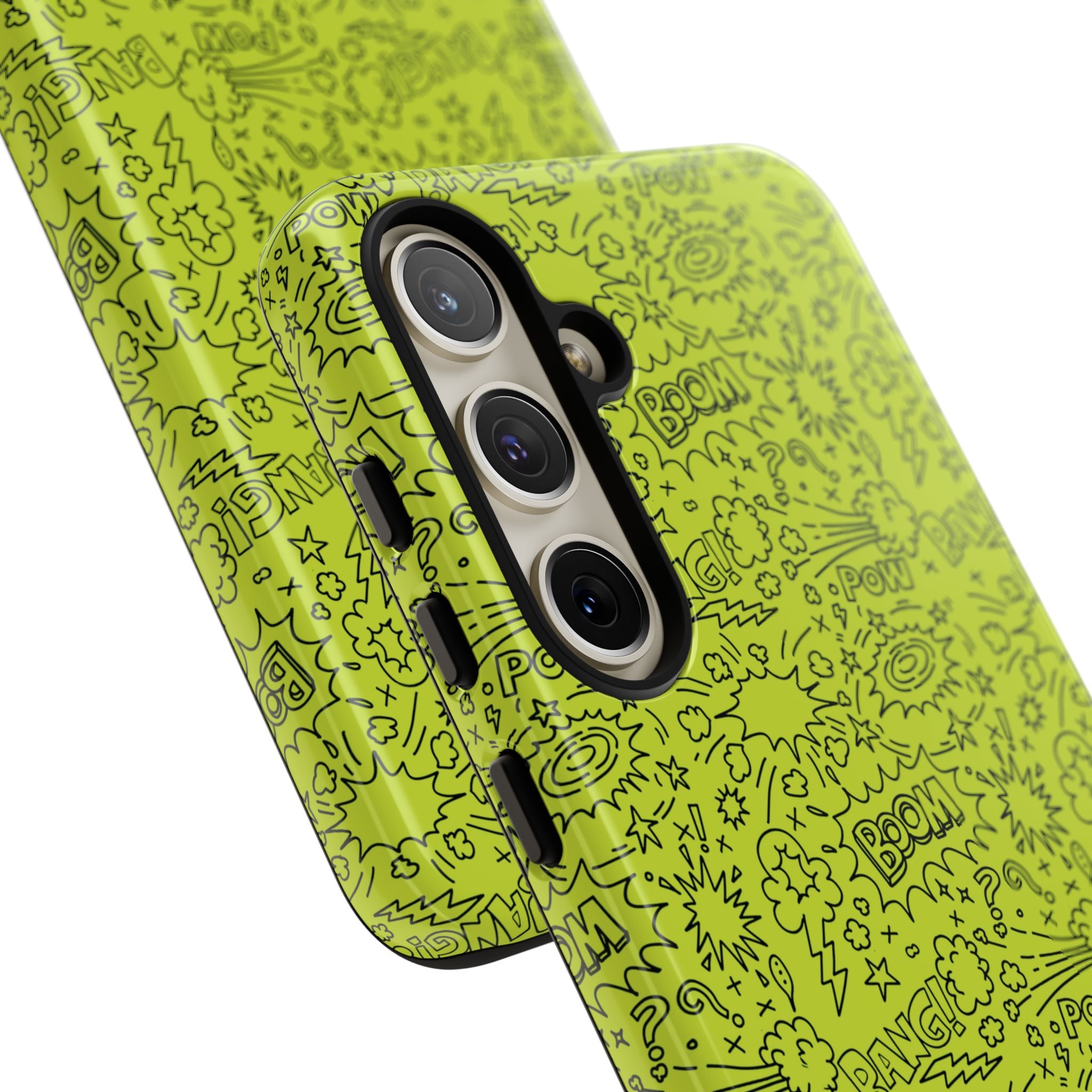 Neon Lime Wow Tough Case for iPhone, Galaxy, or Google Pixel