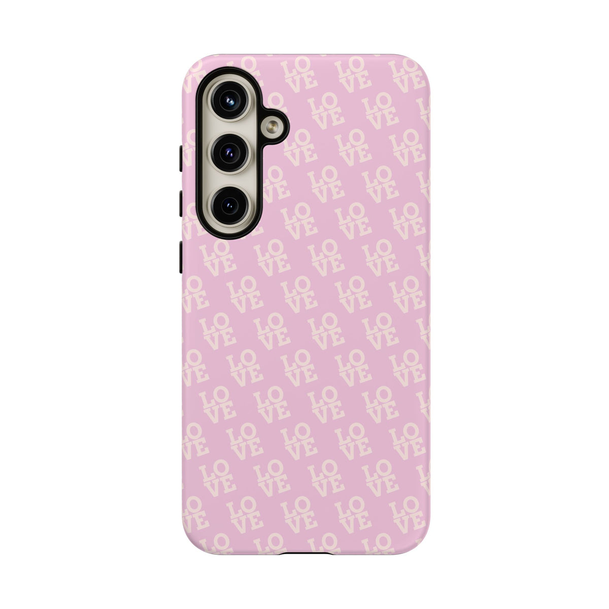LOVE Pink Tough Phone Case for iPhone, Galaxy, or Google Pixel
