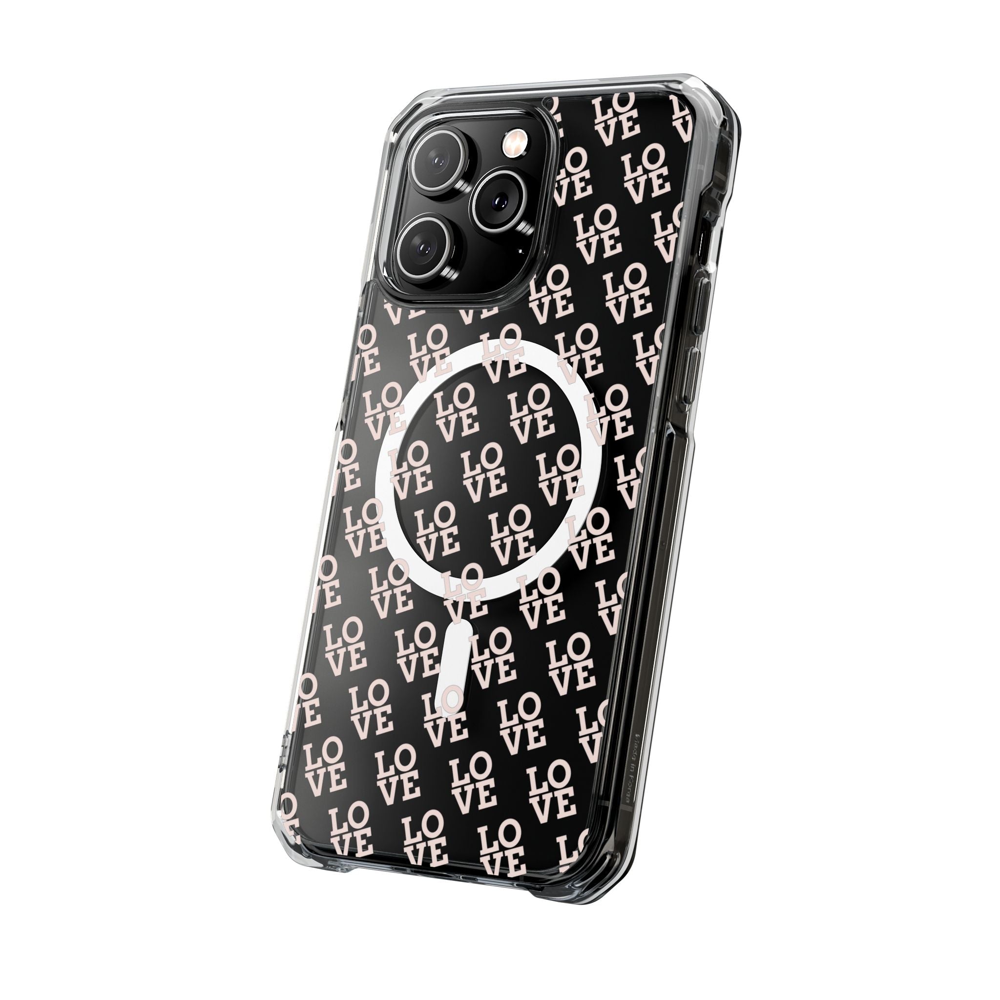 LOVE Magnetic iPhone 14, 15, 16 Series Clear Impact Cases