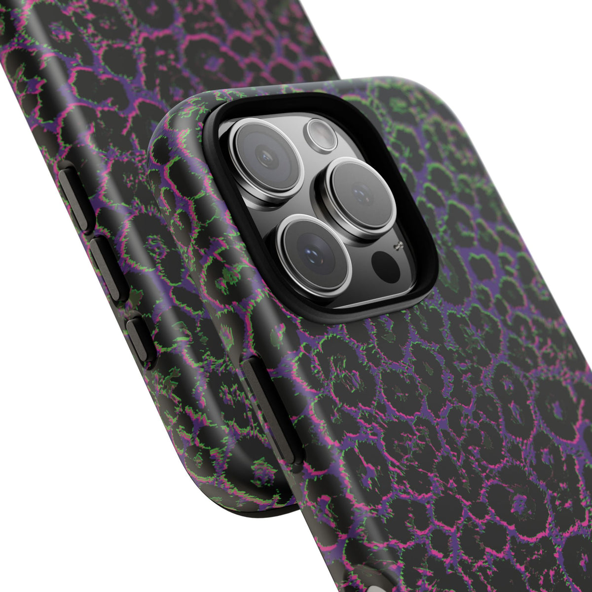 Colorful Leopard Tough Phone Case for iPhone, Galaxy, or Google Pixel