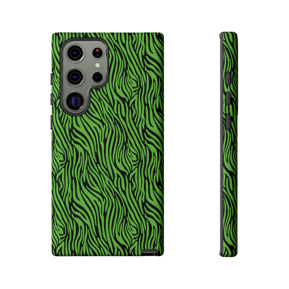 Neon Green Zebra Tough Phone Case iPhone, Galaxy, or Google Pixel