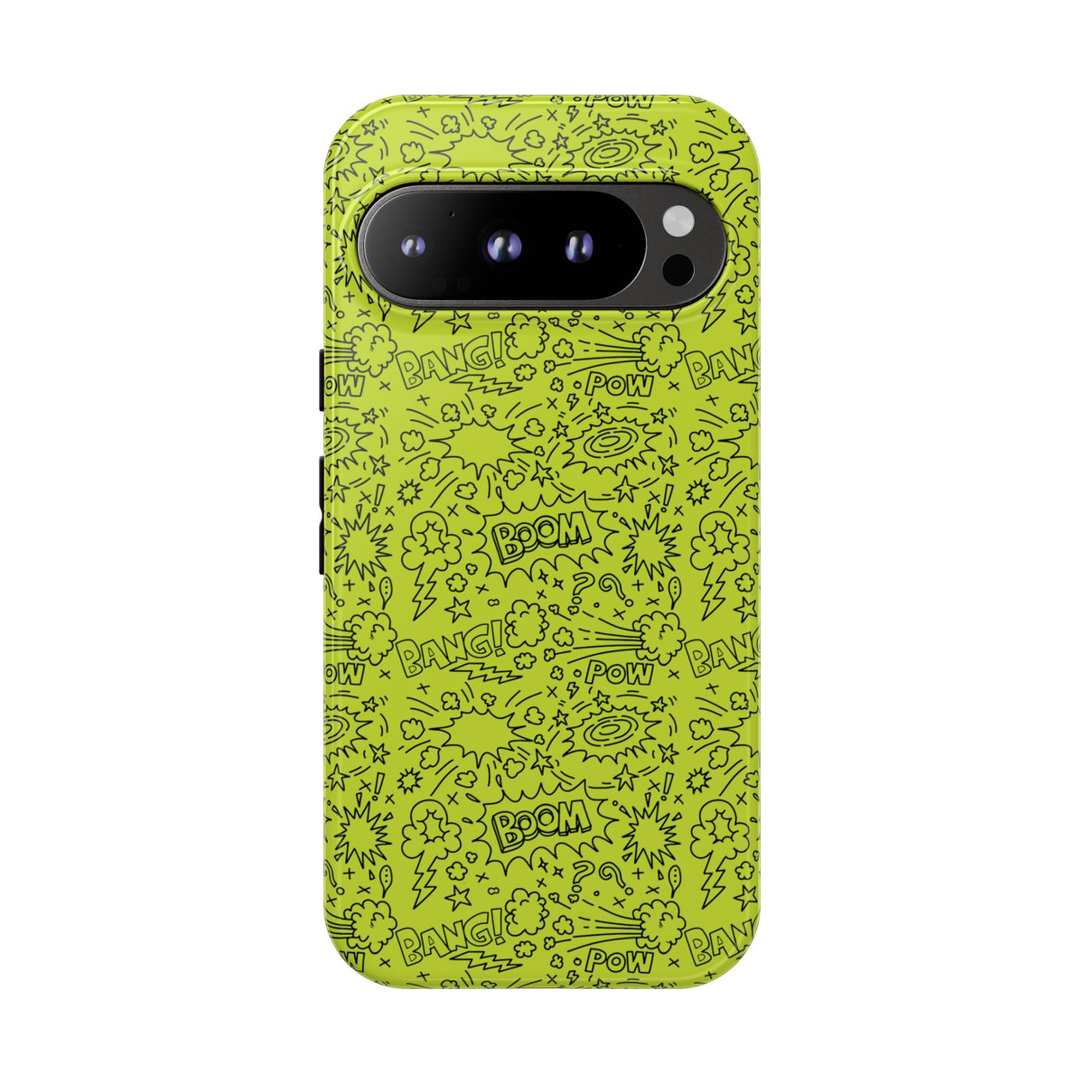 Neon Lime Wow Tough Case for iPhone, Galaxy, or Google Pixel