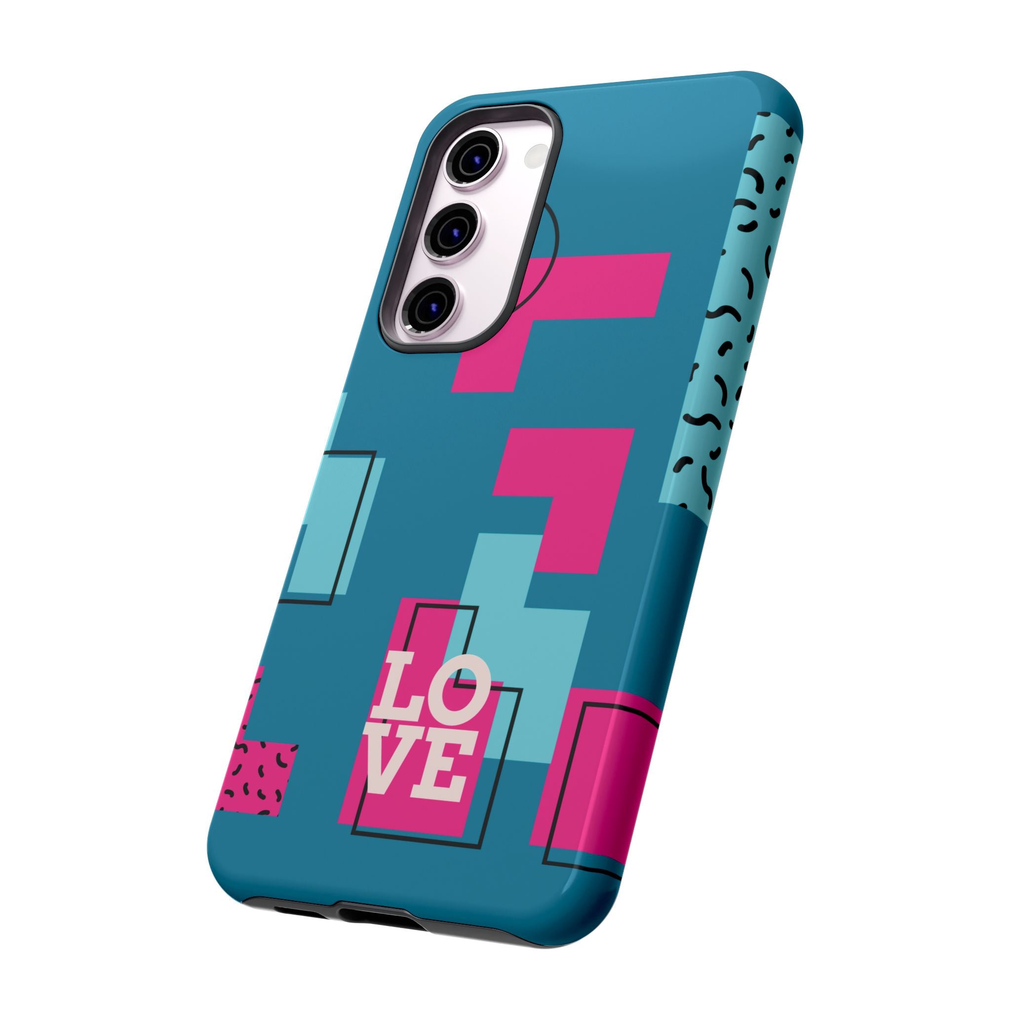 LOVE Teal Green Tough Phone Case for iPhone, Galaxy, or Google Pixel