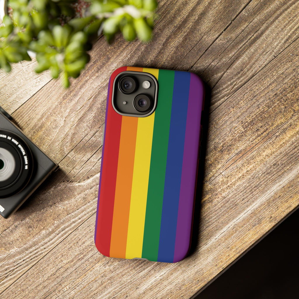 LGBTQ Rainbow Flag Tough Phone Case for iPhone, Galaxy, or Google Pixel