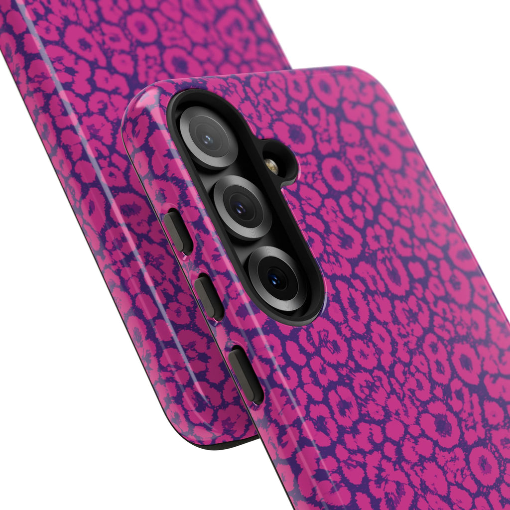 Pink Purple Leopard Tough Phone Case iPhone, Galaxy and Google Pixel