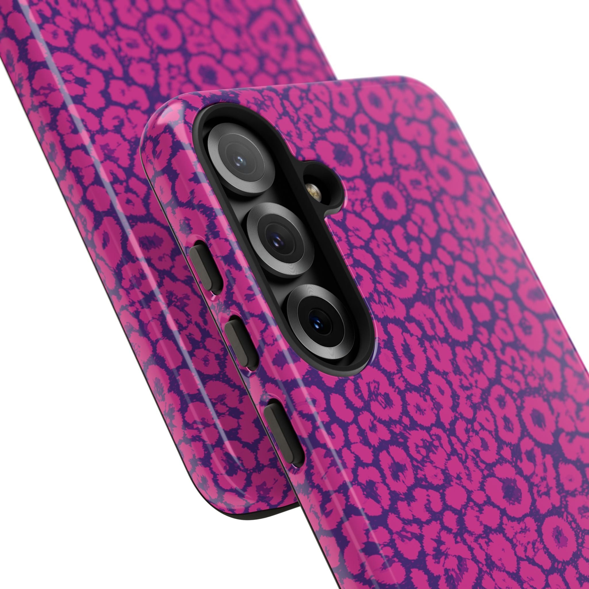 Pink Purple Leopard Tough Phone Case iPhone, Galaxy and Google Pixel