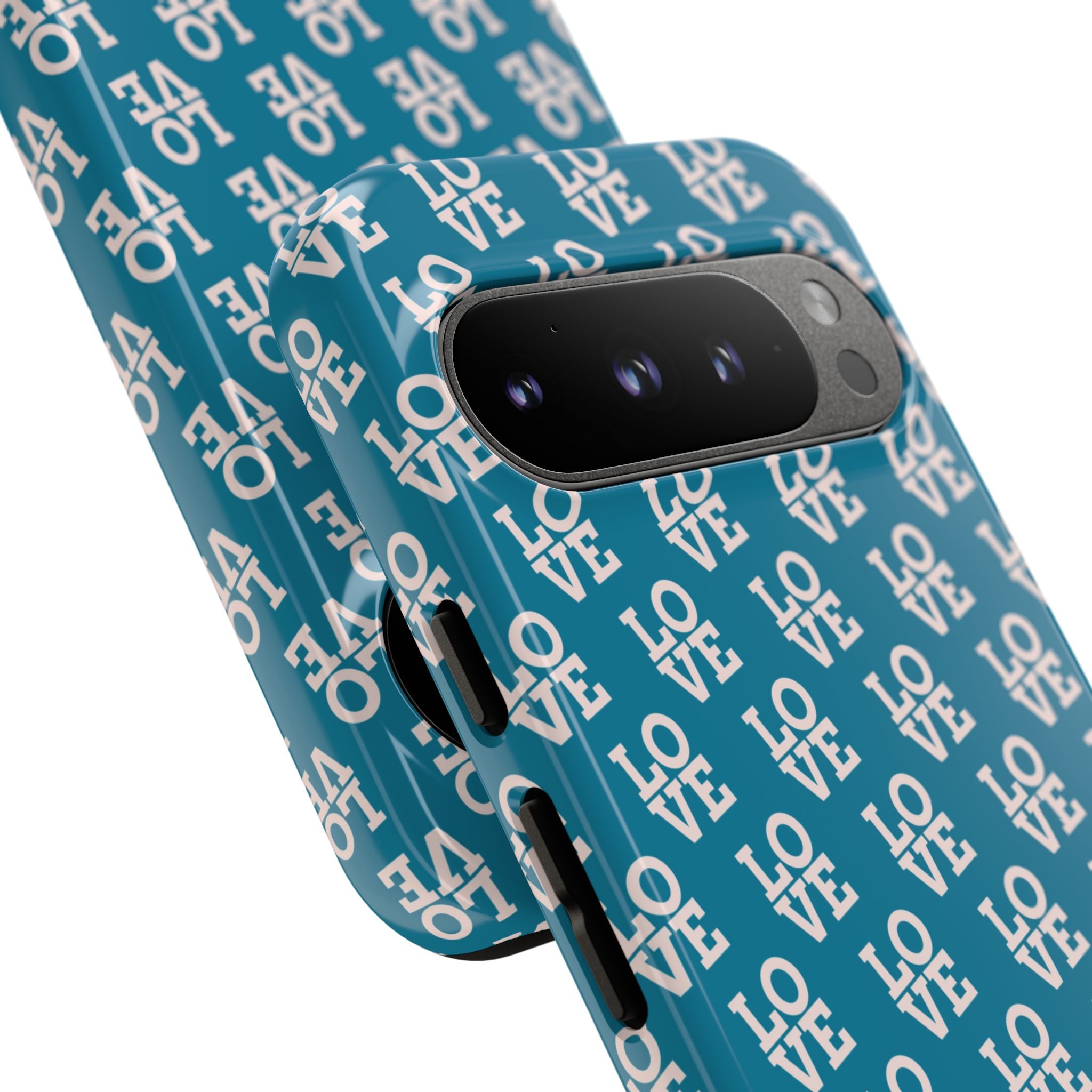 LOVE Teal Green Tough Phone Case iPhone, Galaxy, or Google Pixel