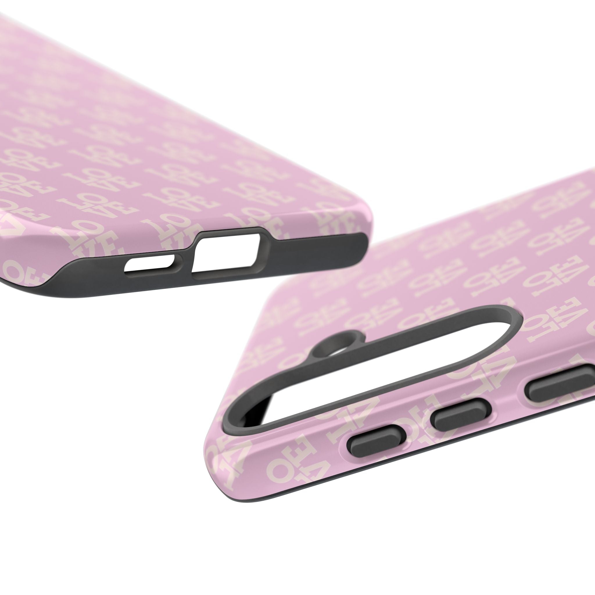 LOVE Pink Tough Phone Case for iPhone, Galaxy, or Google Pixel
