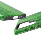 Neon Green Wood Print Tough Phone Case iPhone, Galaxy, or Google Pixel