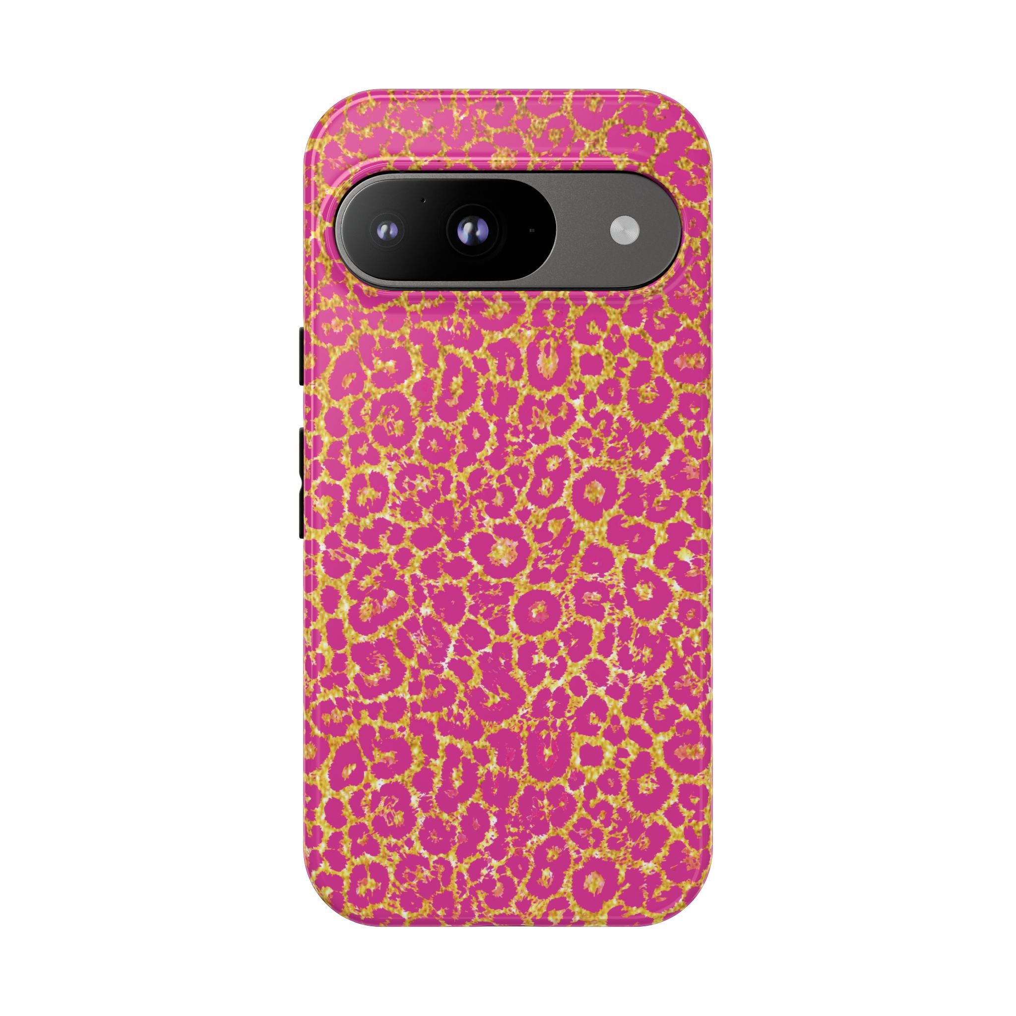 Pink Gold Leopard Tough Case for iPhone, Galaxy, or Google Pixel