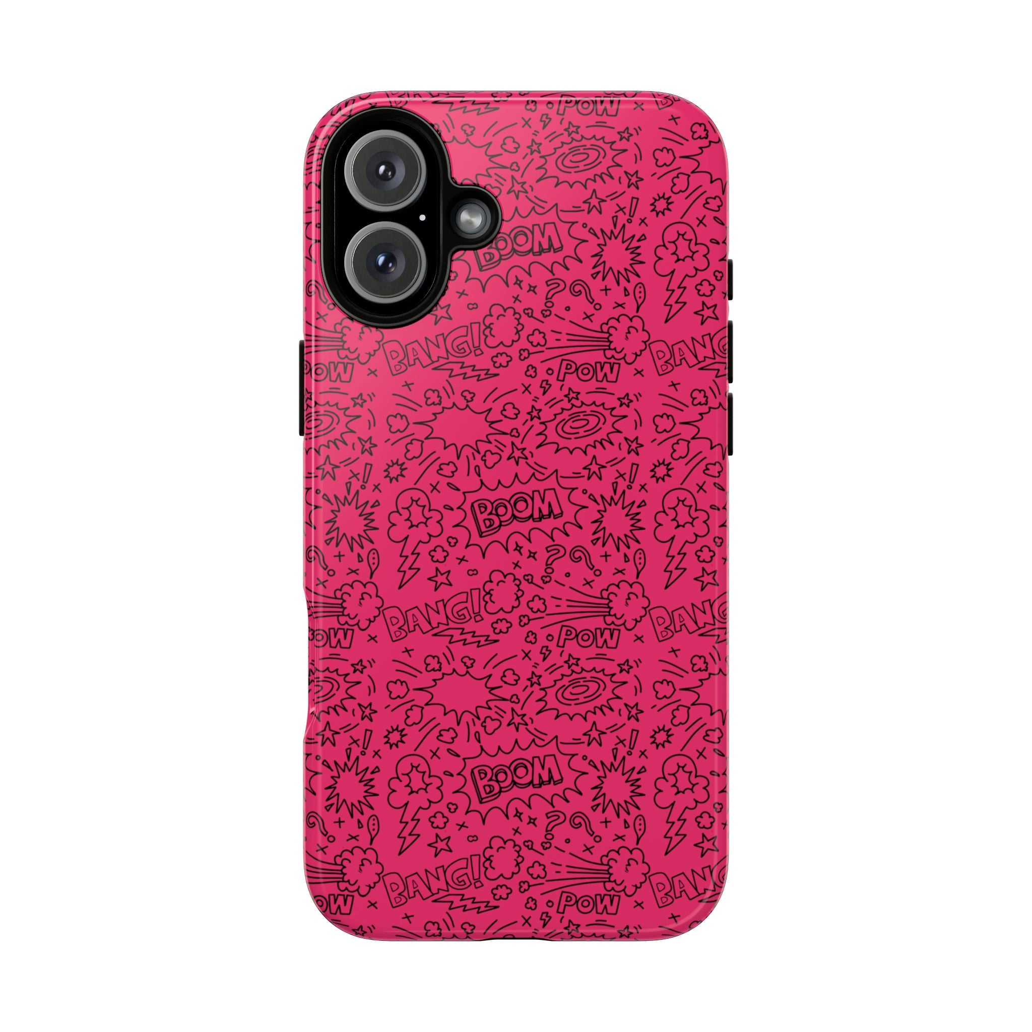 Pink Wow Tough Case for iPhone, Galaxy, or Google Pixel