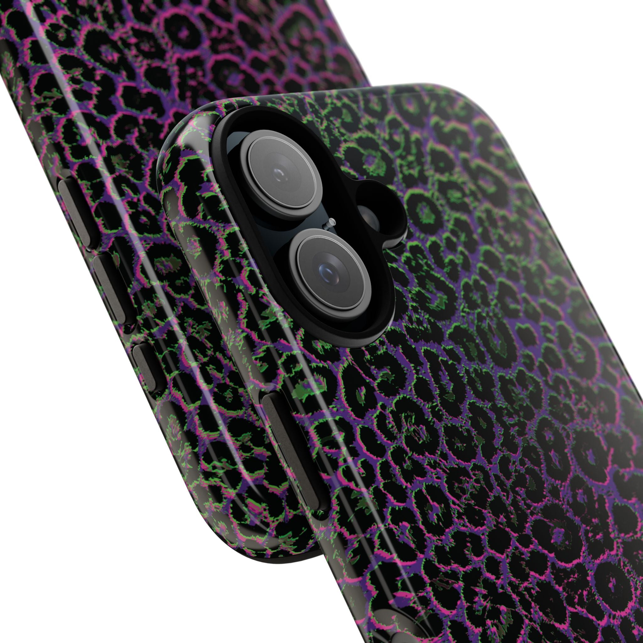 Colorful Leopard Tough Phone Case for iPhone, Galaxy, or Google Pixel
