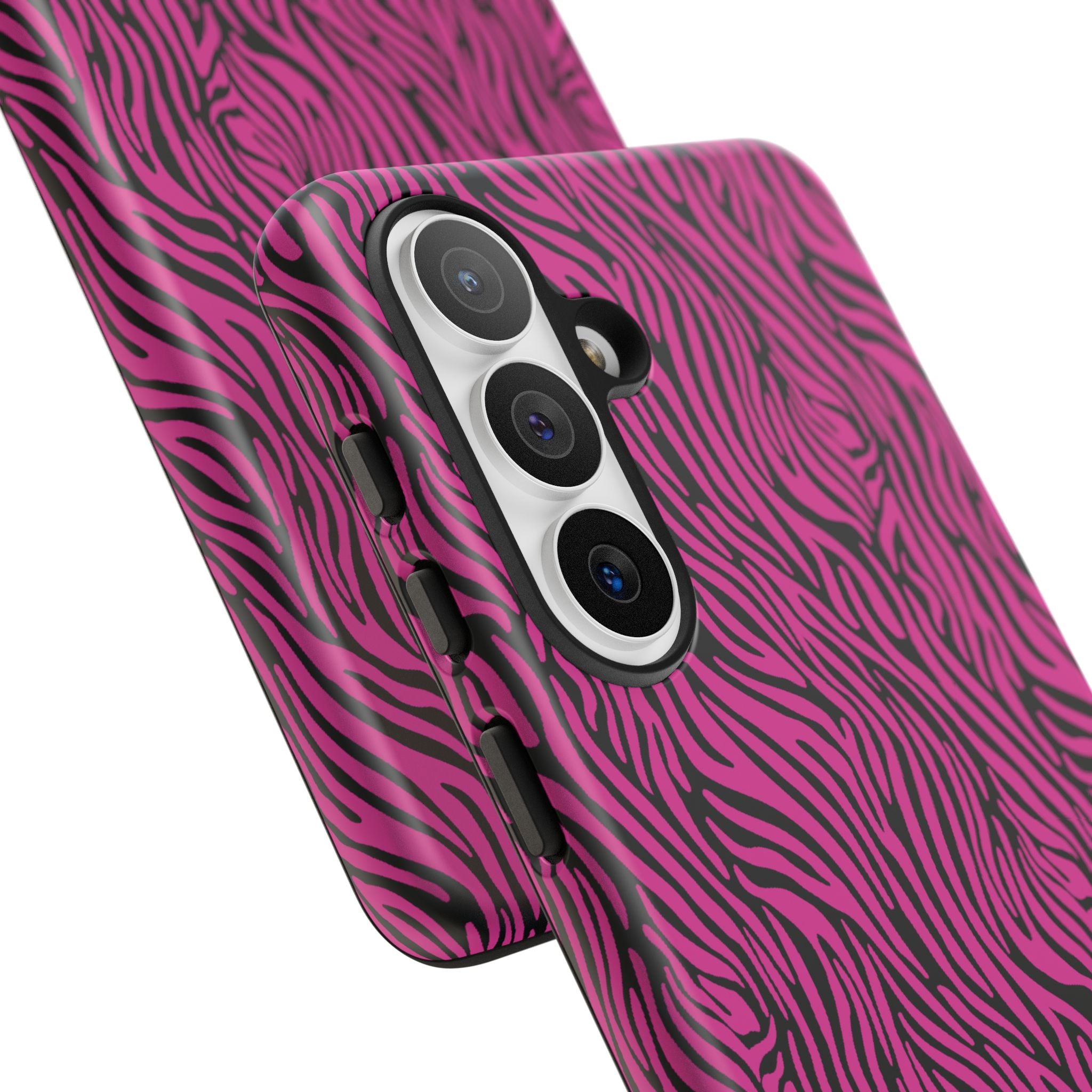 Pink Zebra Tough Phone Case for iPhone, Galaxy, or Google Pixel