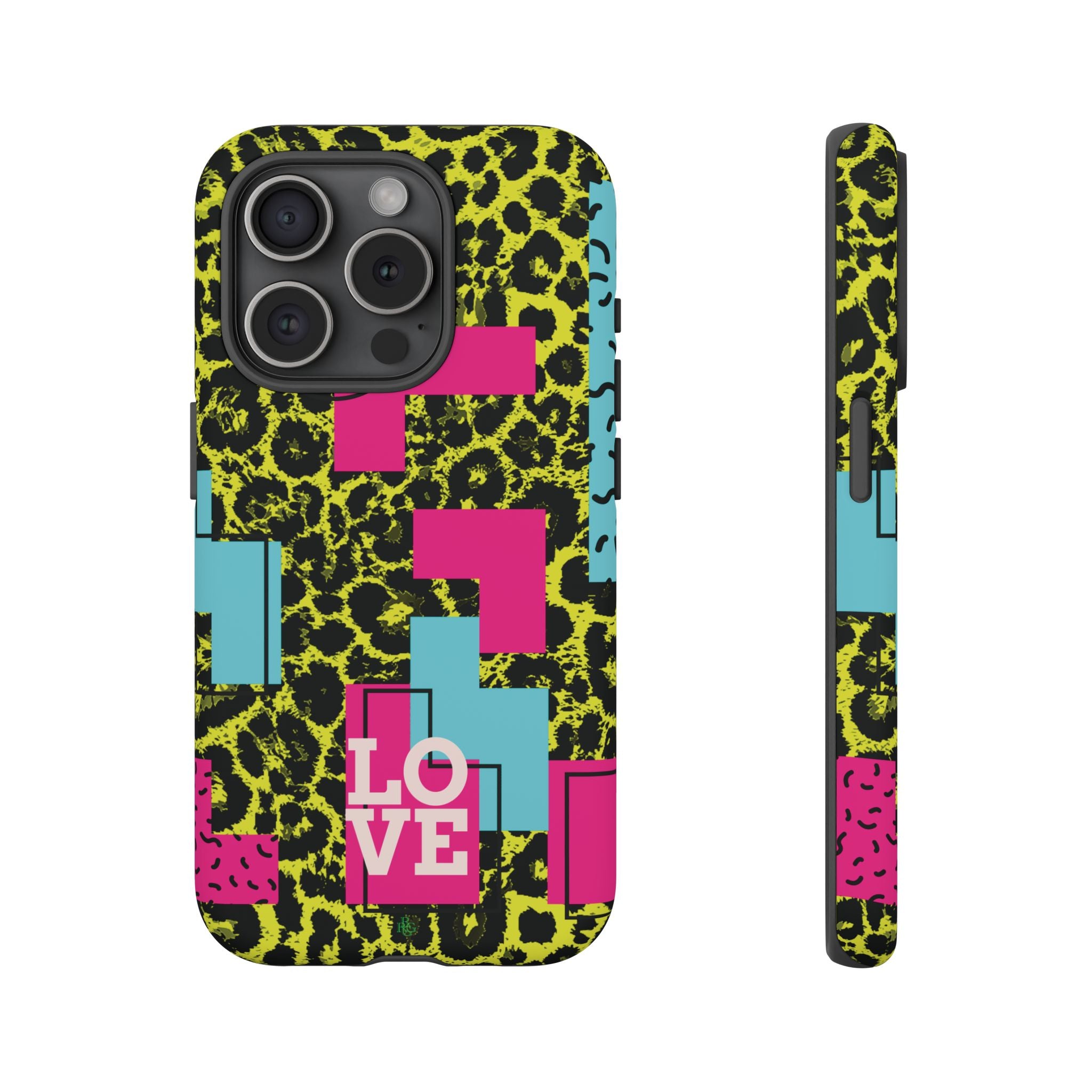 LOVE Neon Yellow RG Phone Case iPhone, Galaxy and Google Tough Cases