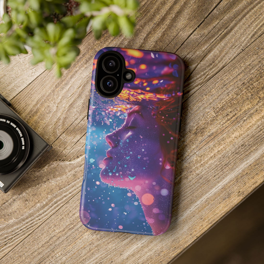 Meditating Underwater Tough Phone Case for iPhone, Galaxy, or Google Pixel