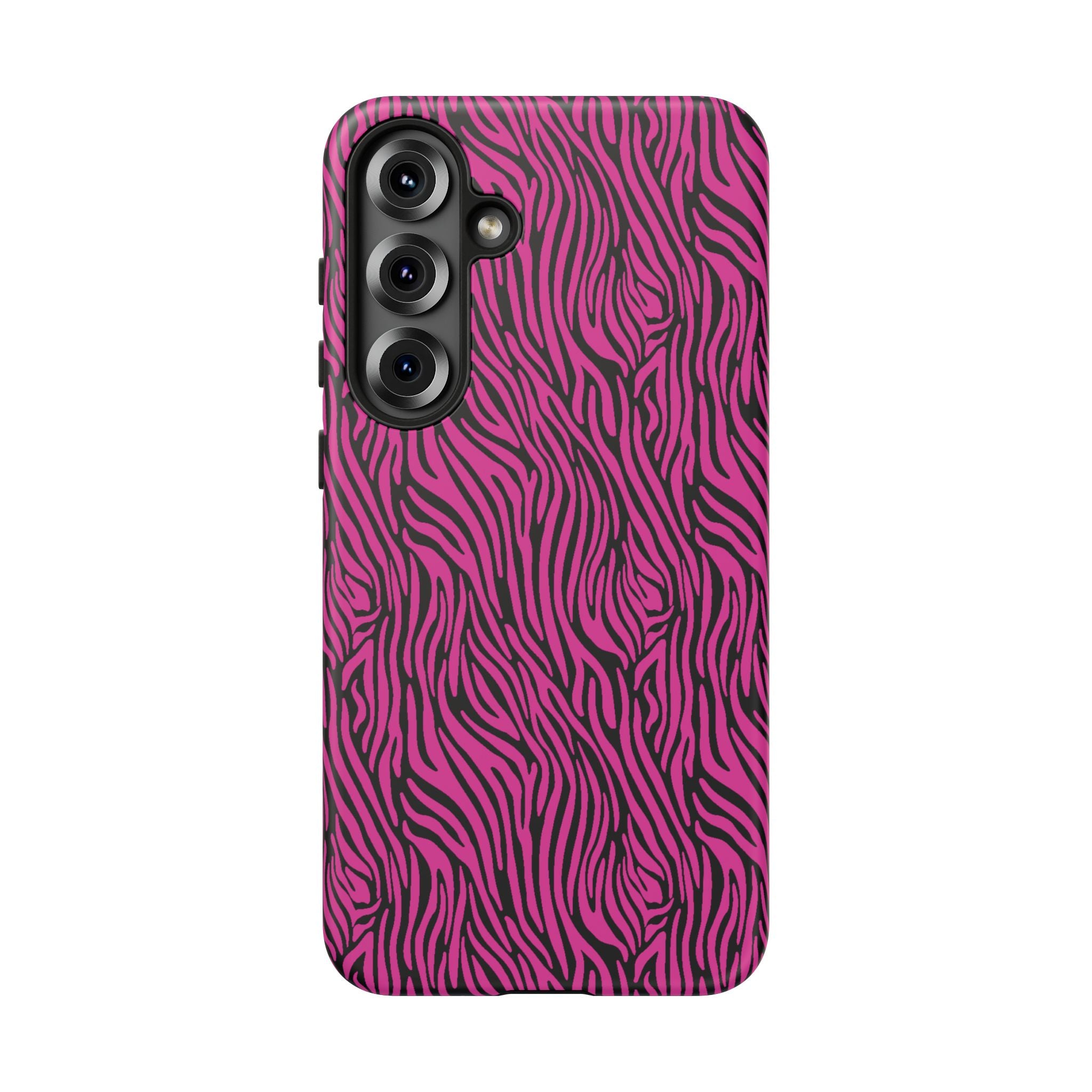 Pink Zebra Tough Phone Case for iPhone, Galaxy, or Google Pixel