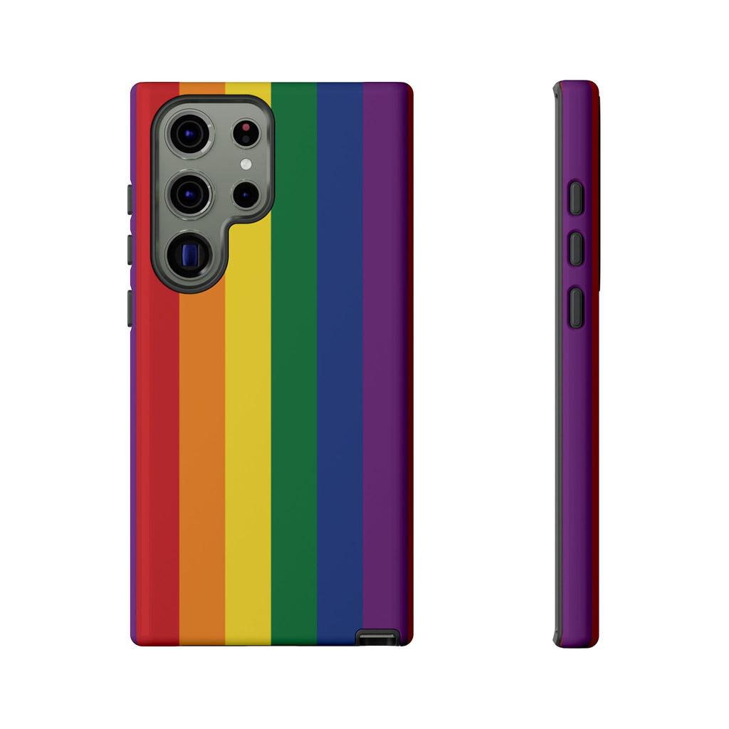 LGBTQ Rainbow Flag Tough Phone Case for iPhone, Galaxy, or Google Pixel