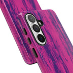 Pink Purple Wood Print Tough Phone Case iPhone, Galaxy, or Google Pixel