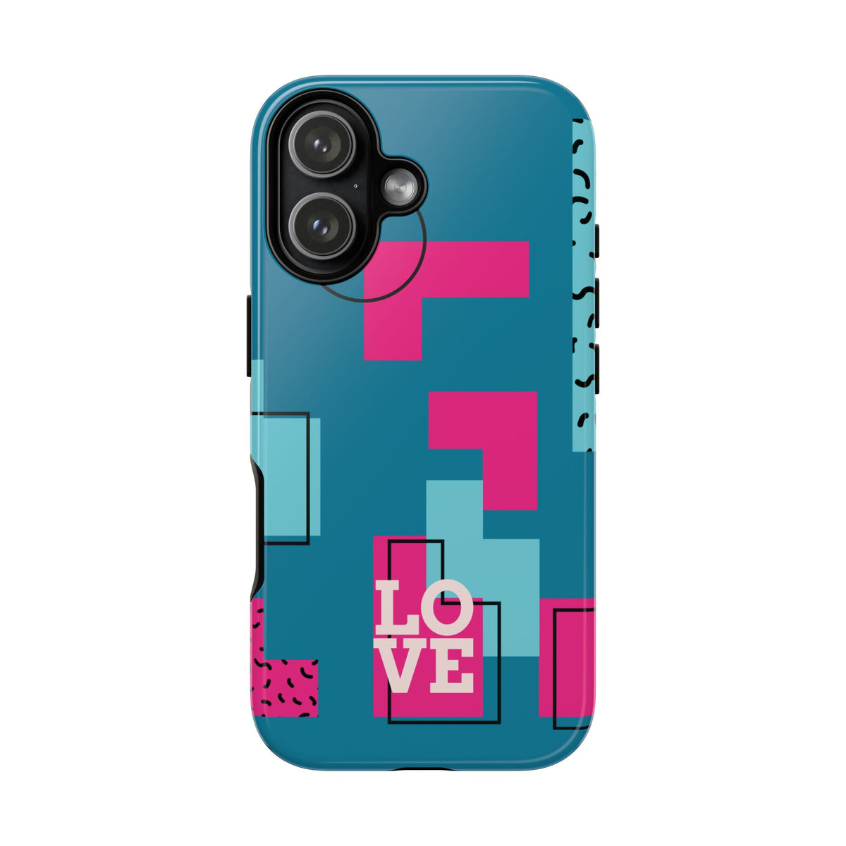LOVE Teal Green Tough Phone Case for iPhone, Galaxy, or Google Pixel