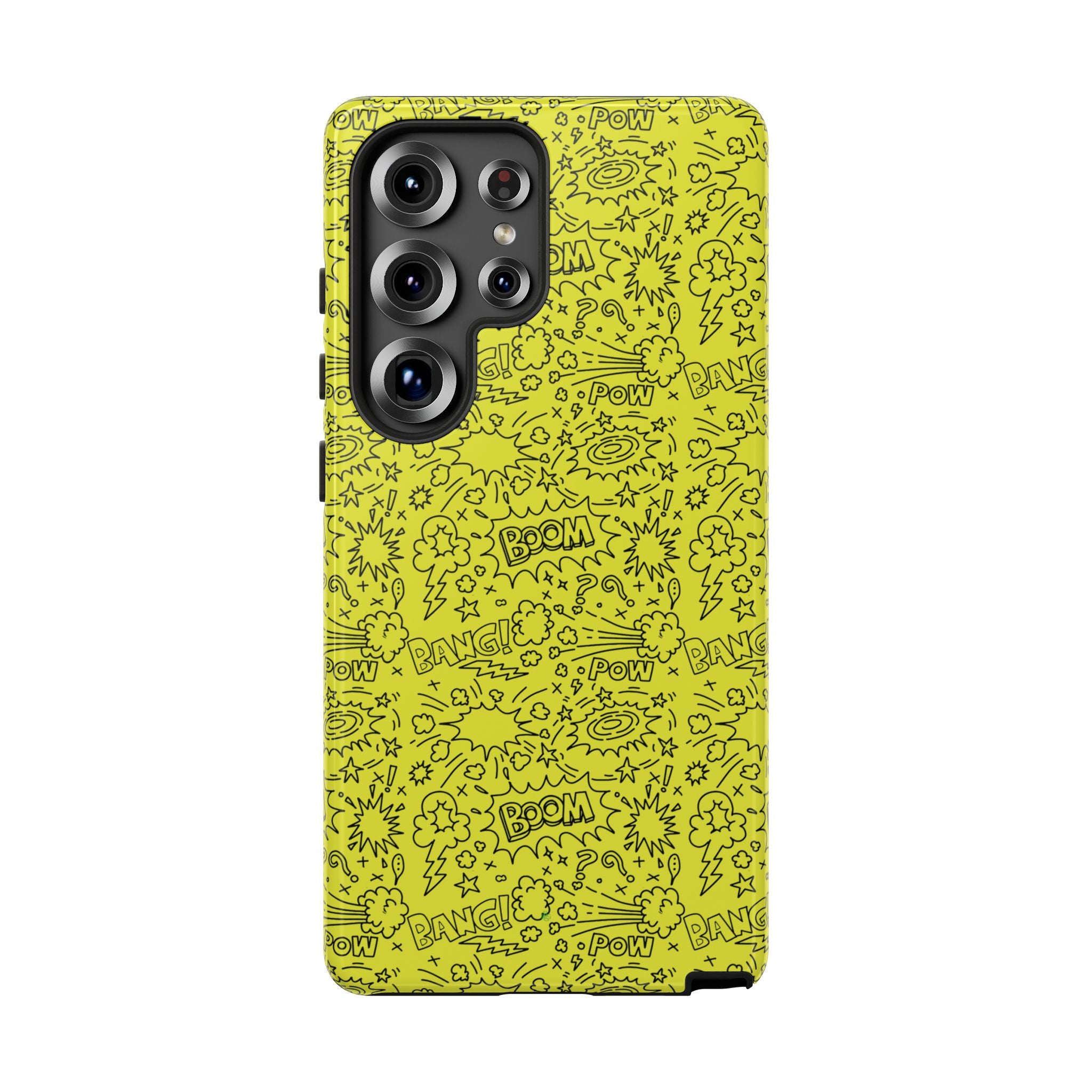 Neon Yellow Wow RG Tough Phone Case for iPhone, Galaxy, or Google Pixel