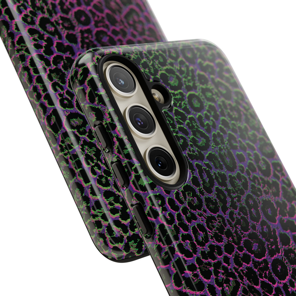 Colorful Leopard Tough Phone Case for iPhone, Galaxy, or Google Pixel
