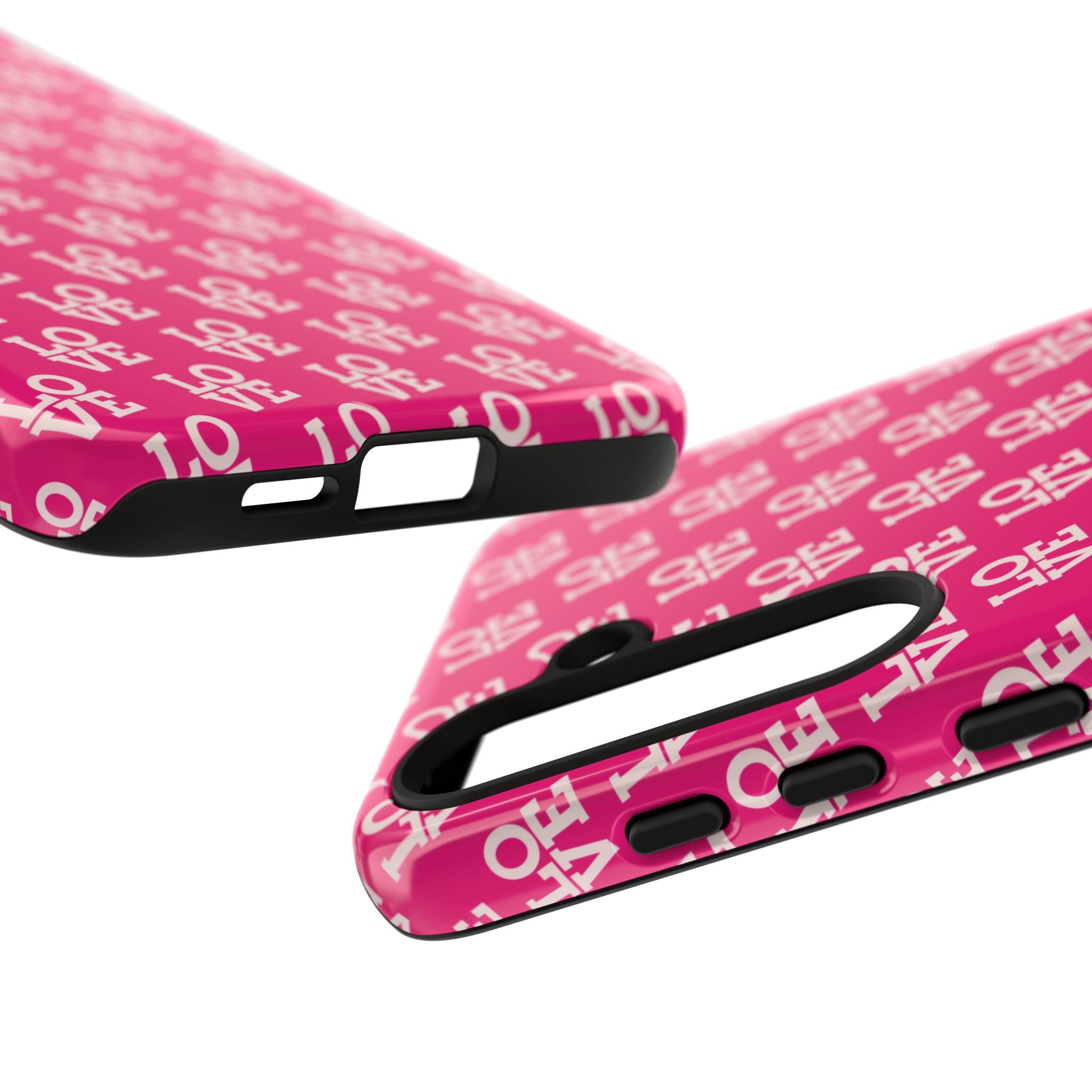 Vibrant Pink LOVE Tough Case iPhone, Galaxy, or Google Pixel