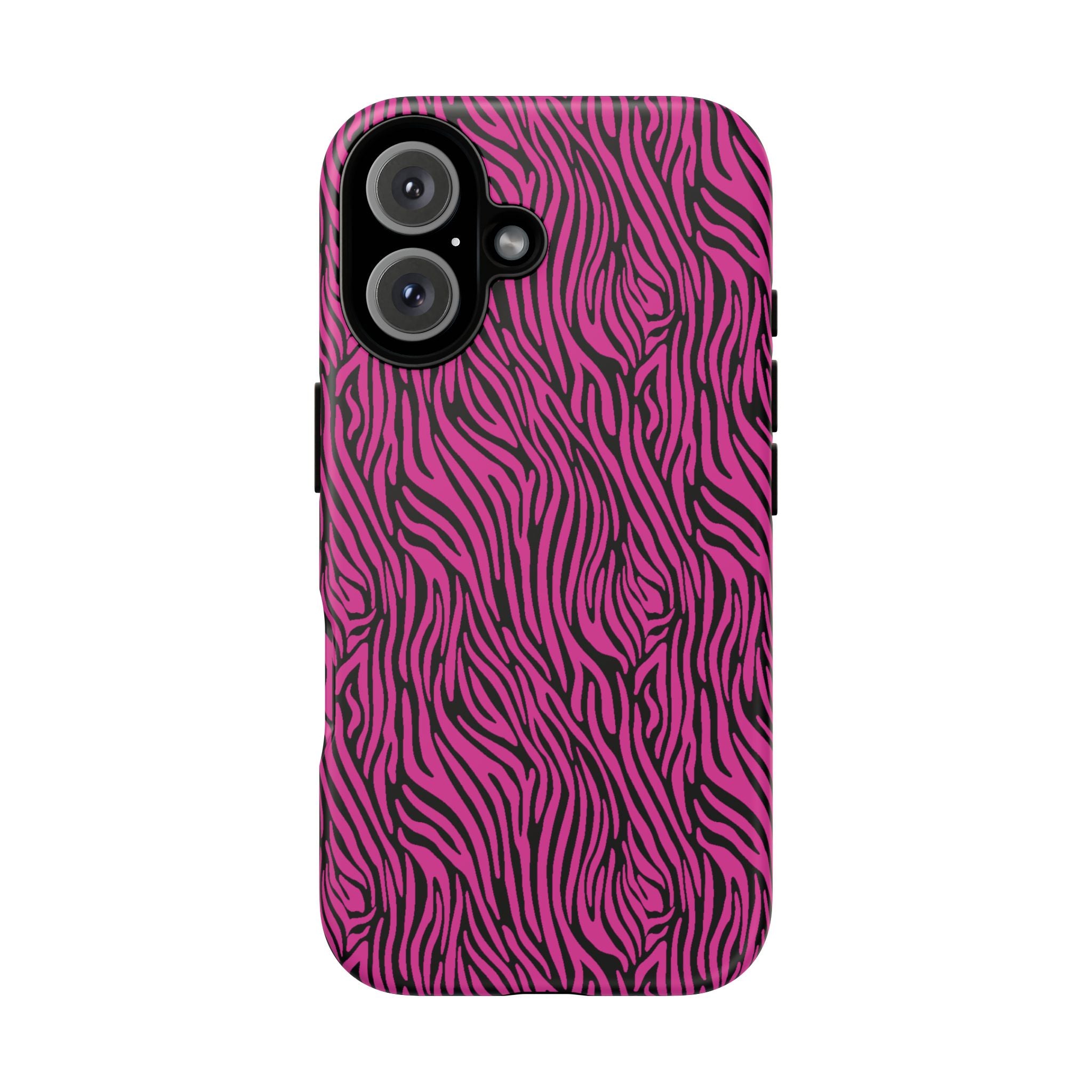 Pink Zebra Tough Phone Case for iPhone, Galaxy, or Google Pixel