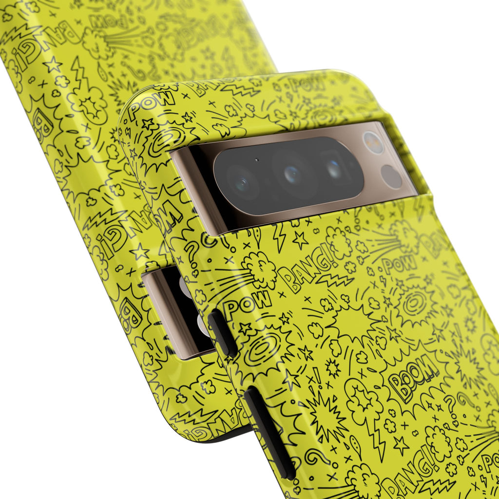 Neon Yellow Wow RG Tough Phone Case for iPhone, Galaxy, or Google Pixel