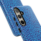 Blue Purple Leopard Tough Phone Case iPhone, Galaxy, or Google Pixel