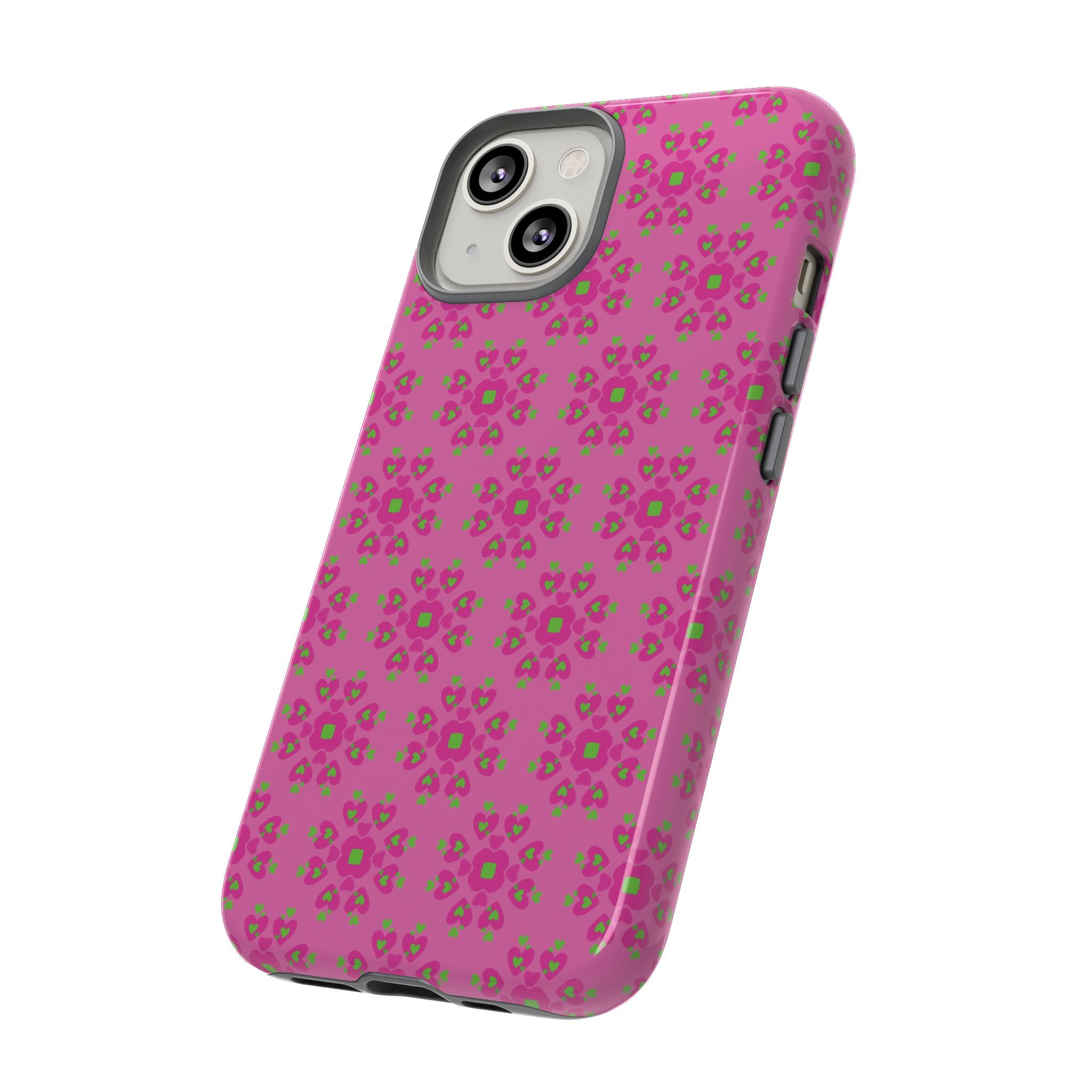 Floresta Heart Pink Tough Phone Case iPhone, Galaxy, or Google Pixel