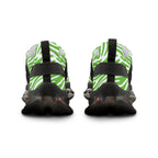 Neon Green Zebra Men's Mesh Sneakers