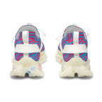 Blue Pink Zebra Women's Mesh Sneakers