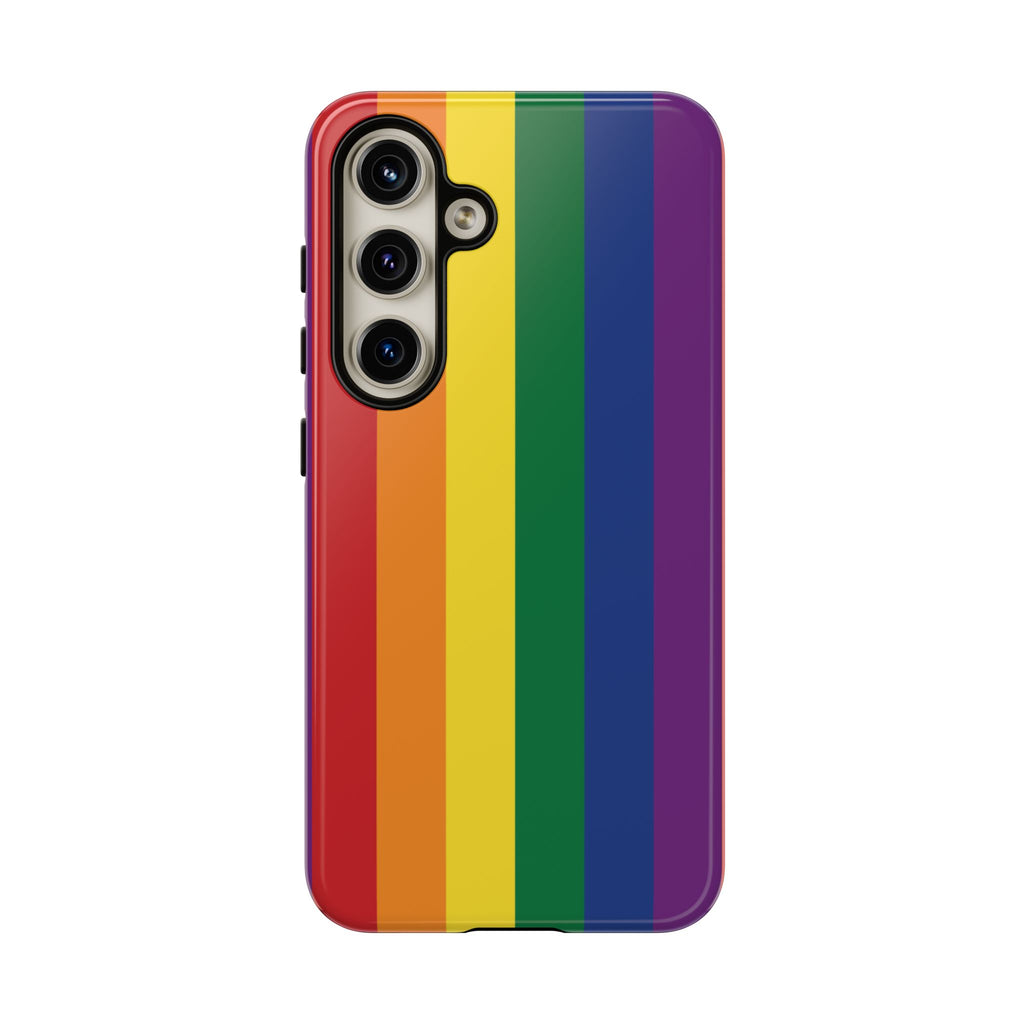 LGBTQ Rainbow Flag Tough Phone Case for iPhone, Galaxy, or Google Pixel