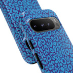 Blue Purple Leopard Tough Phone Case iPhone, Galaxy, or Google Pixel