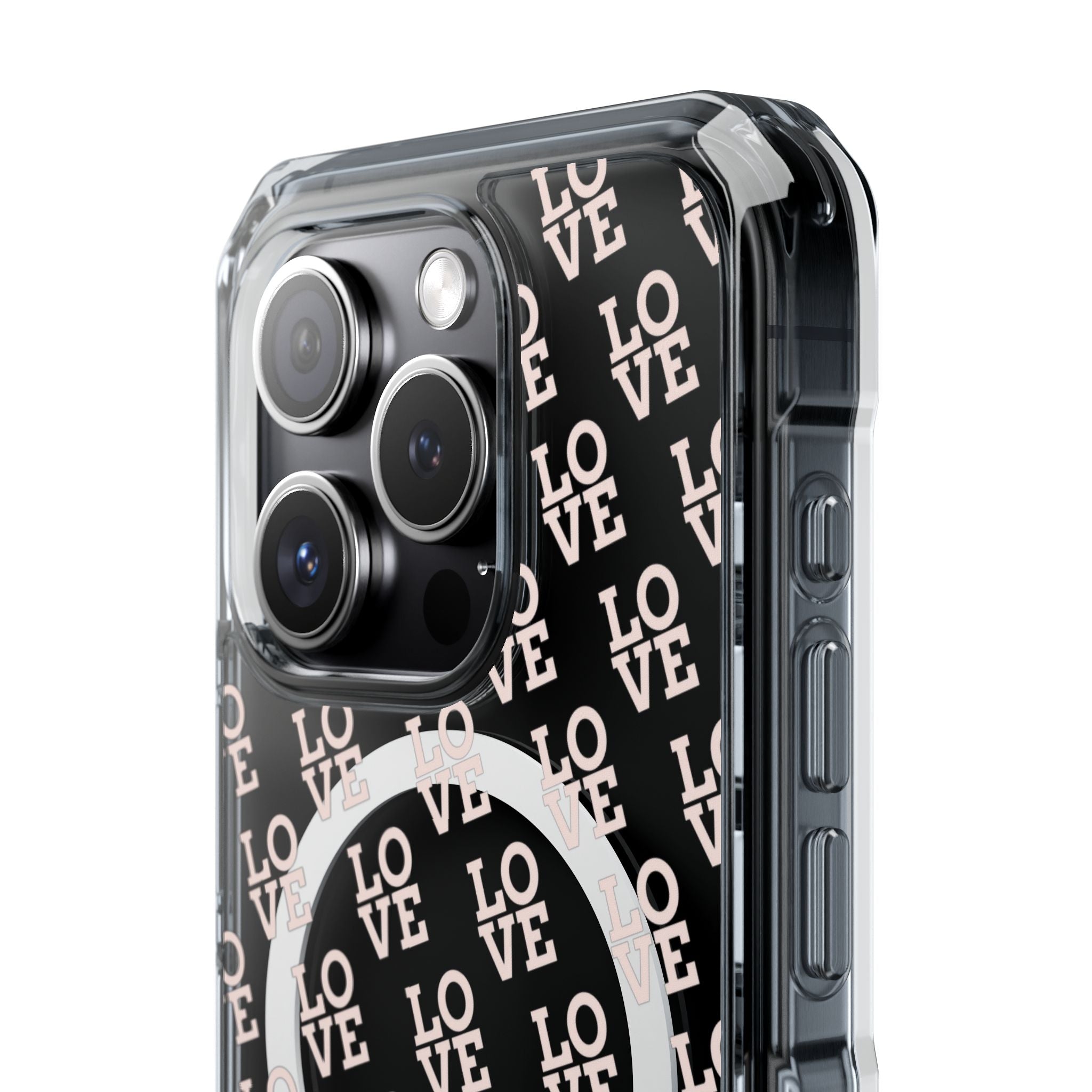 LOVE Magnetic iPhone 14, 15, 16 Series Clear Impact Cases