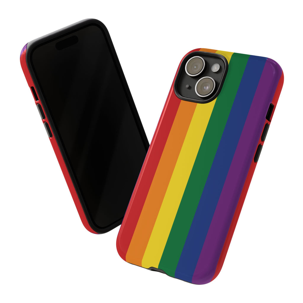 LGBTQ Rainbow Flag Tough Phone Case for iPhone, Galaxy, or Google Pixel