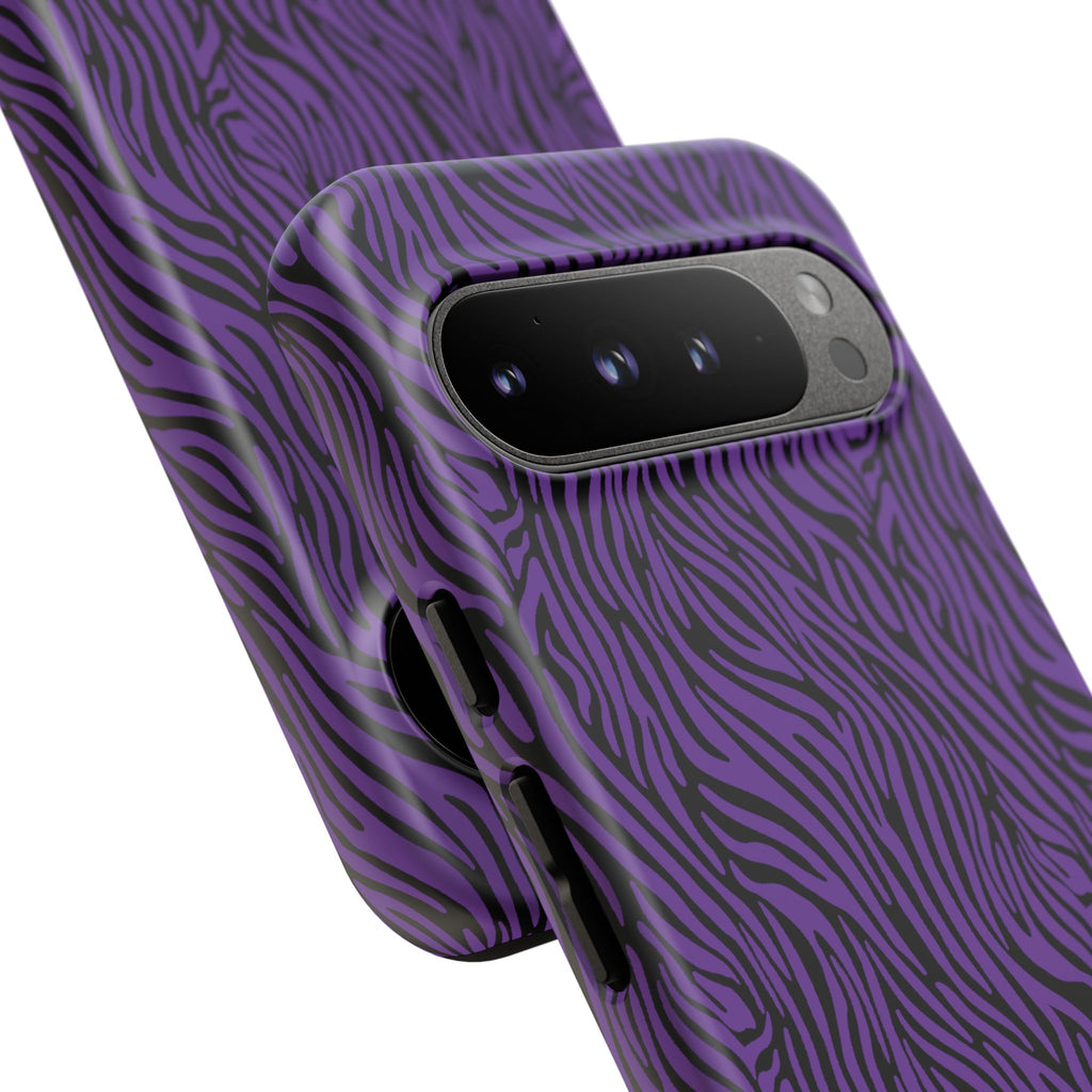 Purple Zebra Tough Phone Case for iPhone, Galaxy, or Google Pixel