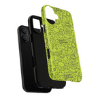 Neon Lime Wow Tough Case for iPhone, Galaxy, or Google Pixel