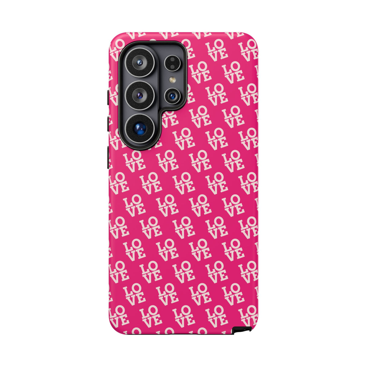 Vibrant Pink LOVE Tough Case iPhone, Galaxy, or Google Pixel