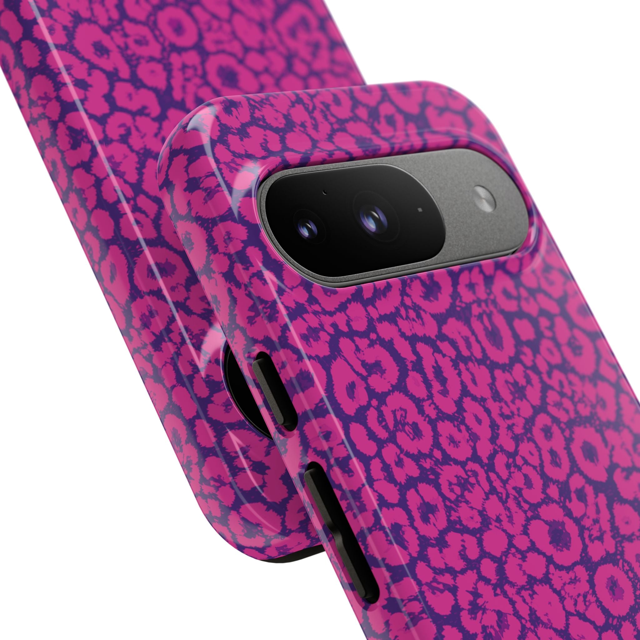Pink Purple Leopard Tough Phone Case iPhone, Galaxy and Google Pixel