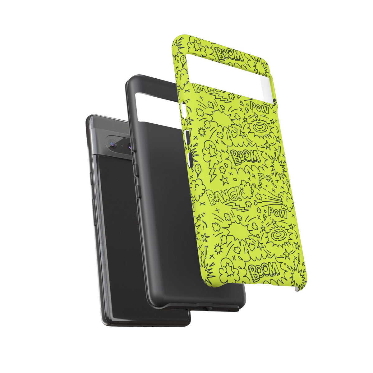 Neon Lime Wow Tough Case for iPhone, Galaxy, or Google Pixel