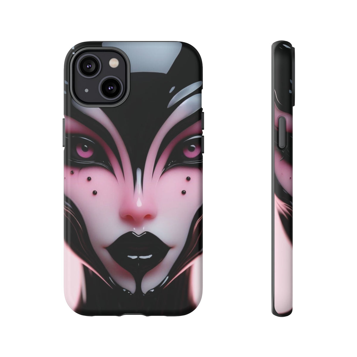 Pink Alien Tough Phone Case for iPhone, Galaxy, or Google Pixel