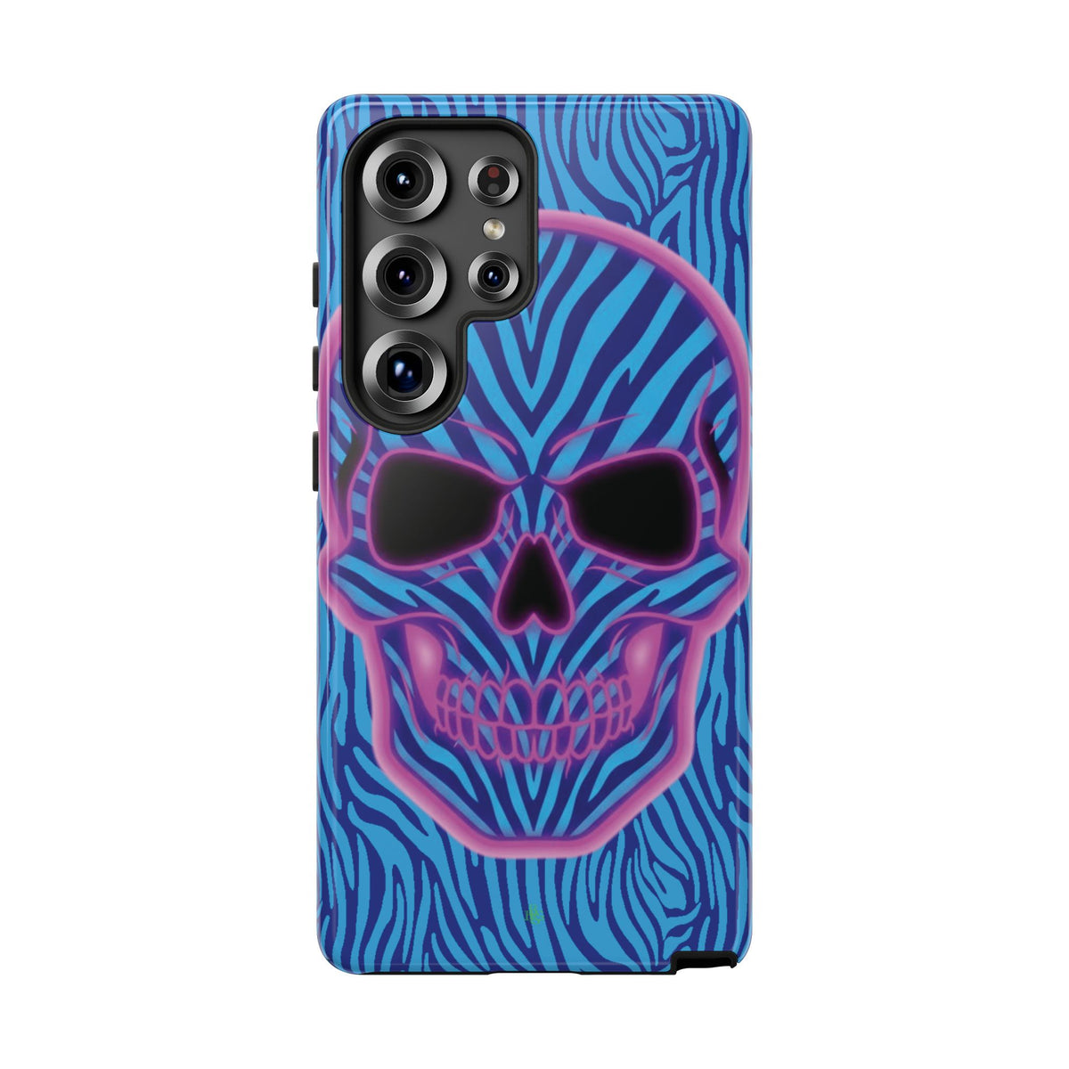 Neon Zebra Skull Tough Phone Case for iPhone, Galaxy, or Google Pixel