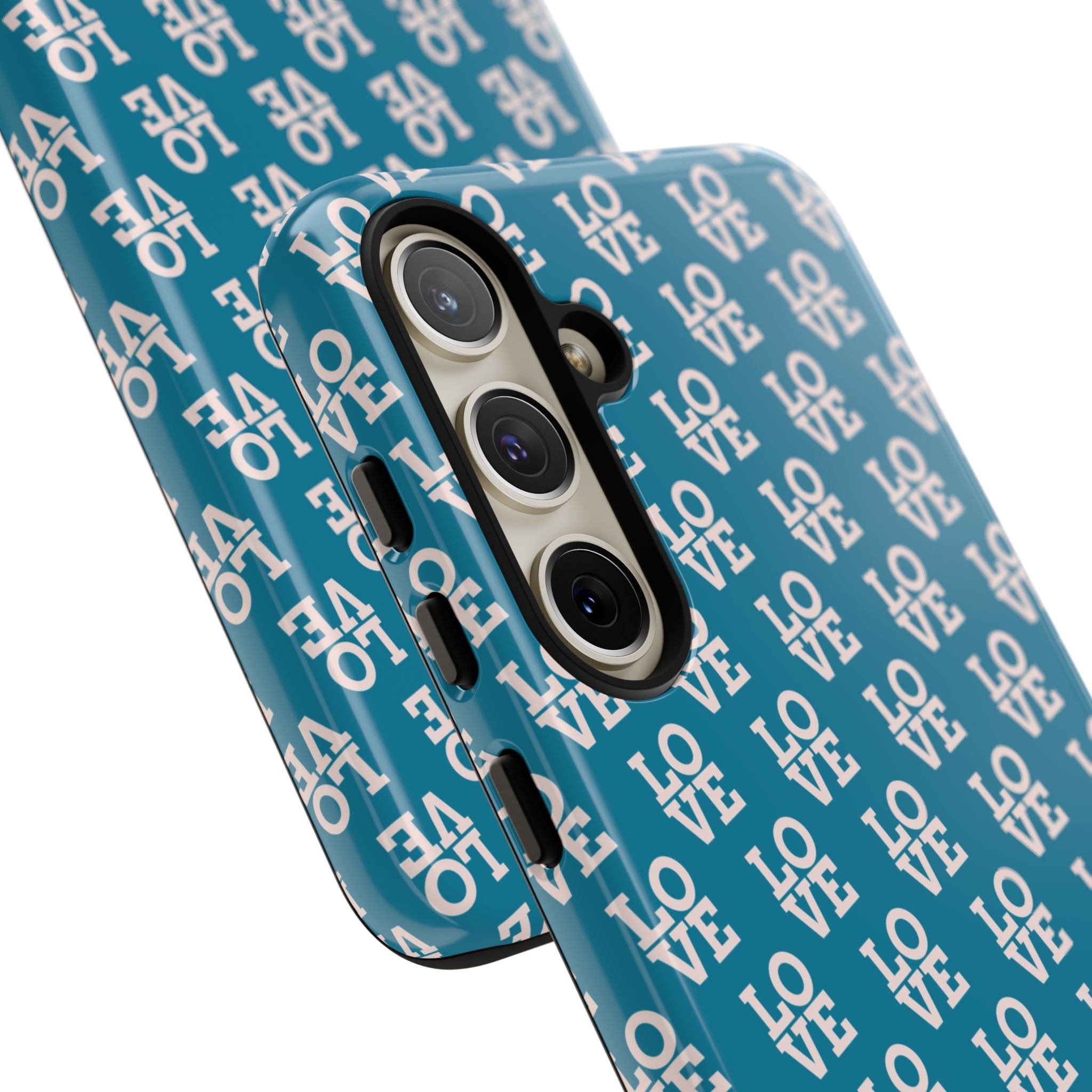 LOVE Teal Green Tough Phone Case iPhone, Galaxy, or Google Pixel