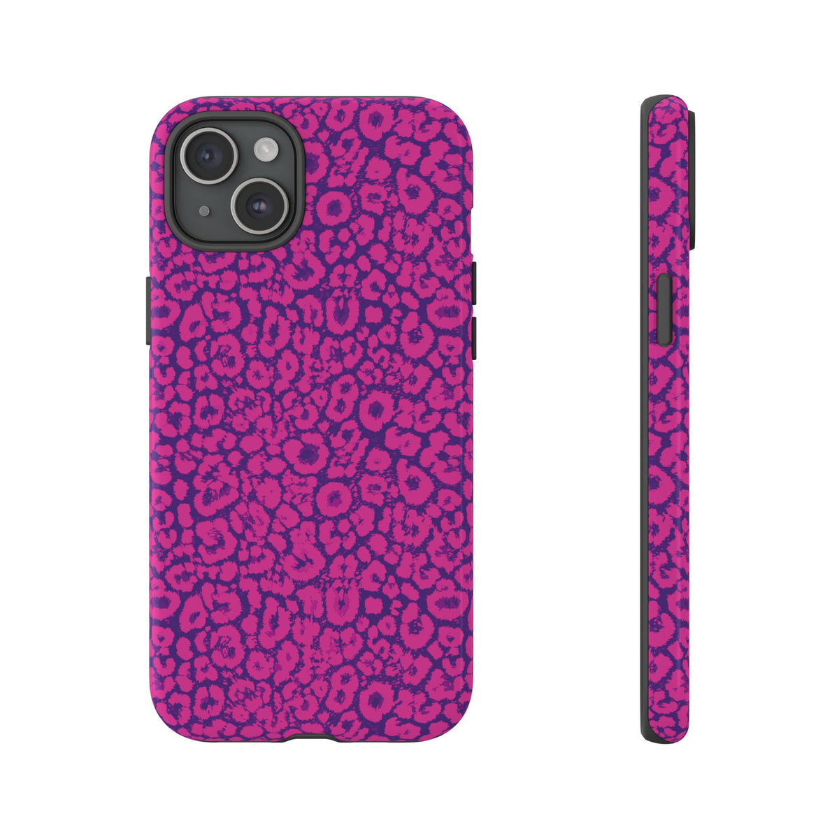 Pink Purple Leopard Tough Phone Case iPhone, Galaxy and Google Pixel