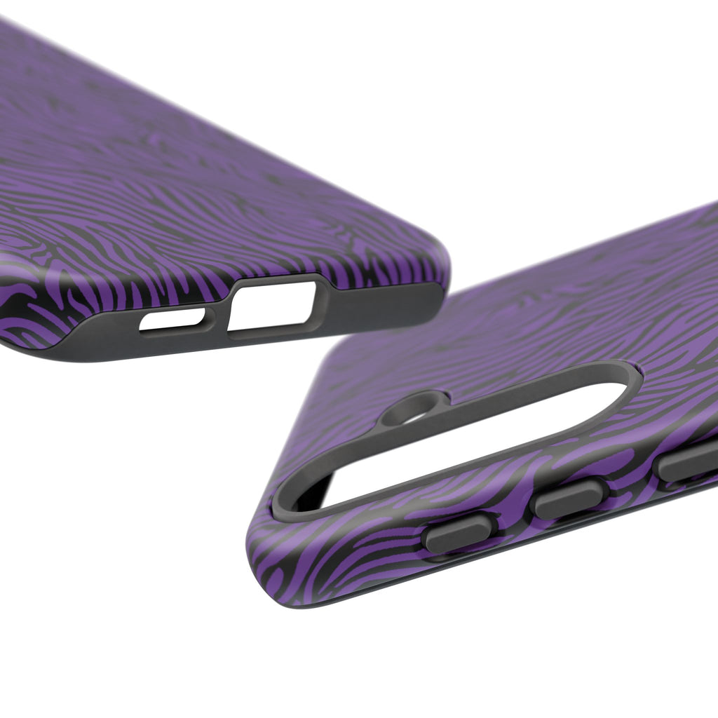 Purple Zebra Tough Phone Case for iPhone, Galaxy, or Google Pixel