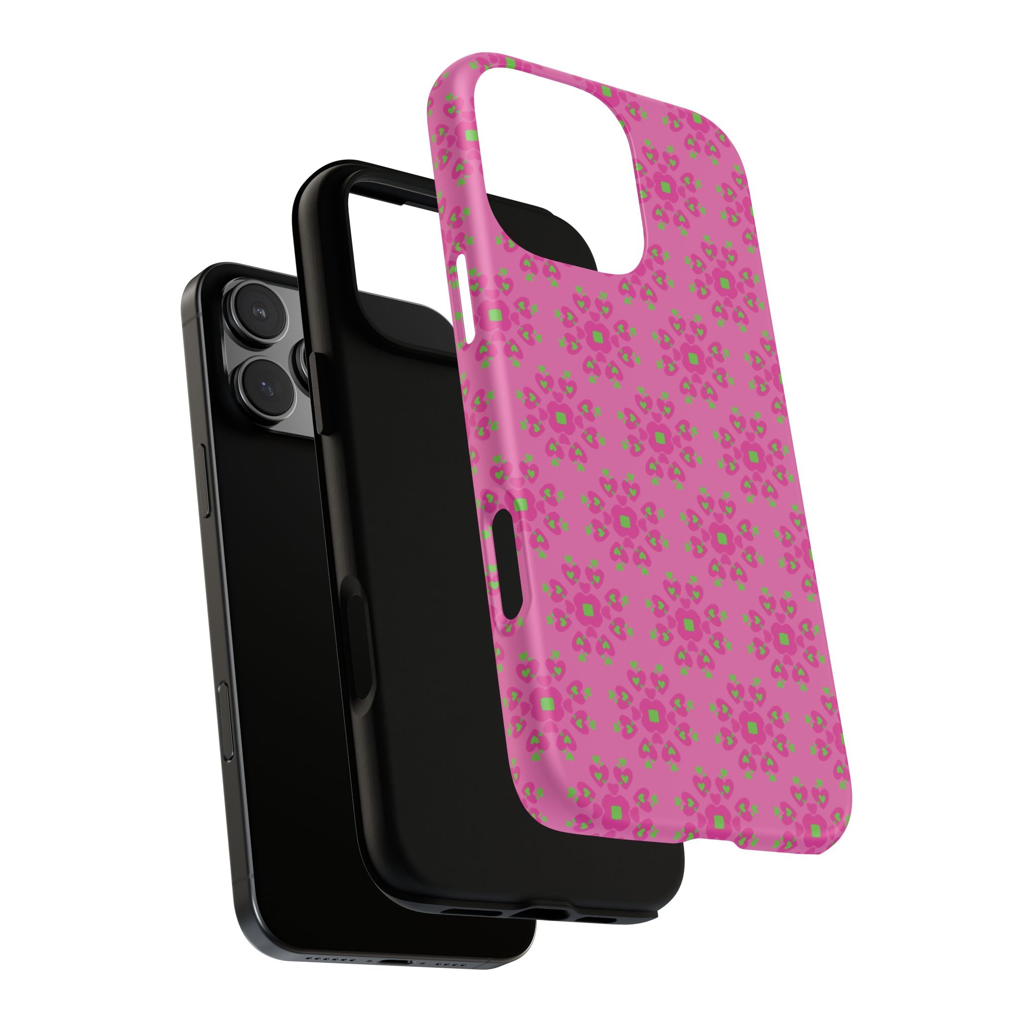 Floresta Heart Pink Tough Phone Case iPhone, Galaxy, or Google Pixel