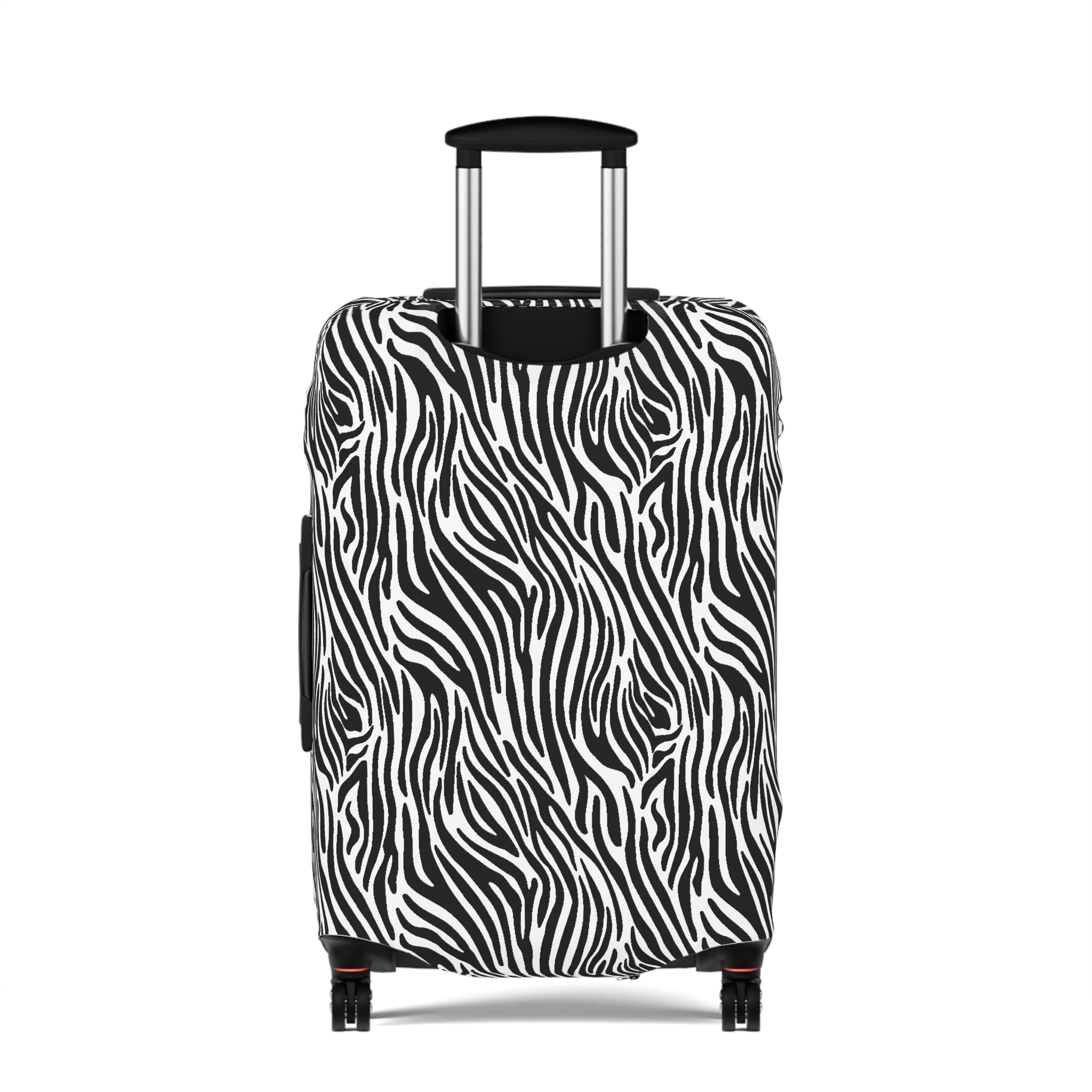 Zebra Print Black and White Luggage Cover