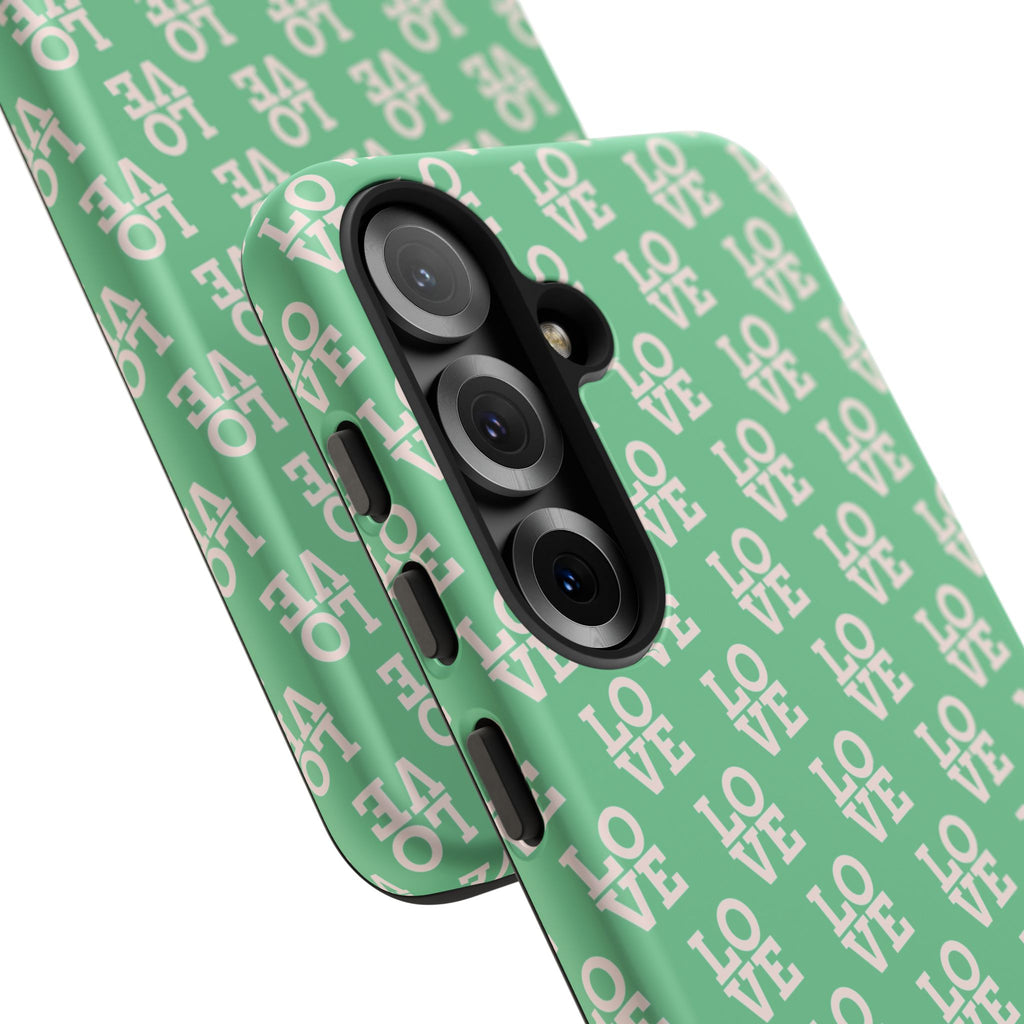 LOVE Aqua Tough Phone Case for iPhone, Galaxy, or Google Pixel