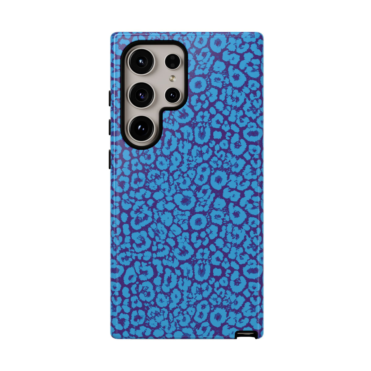 Blue Purple Leopard Tough Phone Case iPhone, Galaxy, or Google Pixel